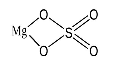 Magnesium sulfate in a susceptible substance